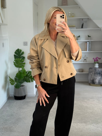 Navy Trench Style Jacket