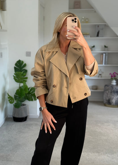 Stone Trench Style Jacket