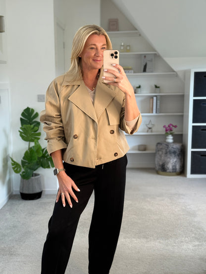 Stone Trench Style Jacket