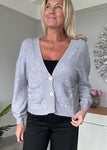 Dark Grey 2 Button Cardigan