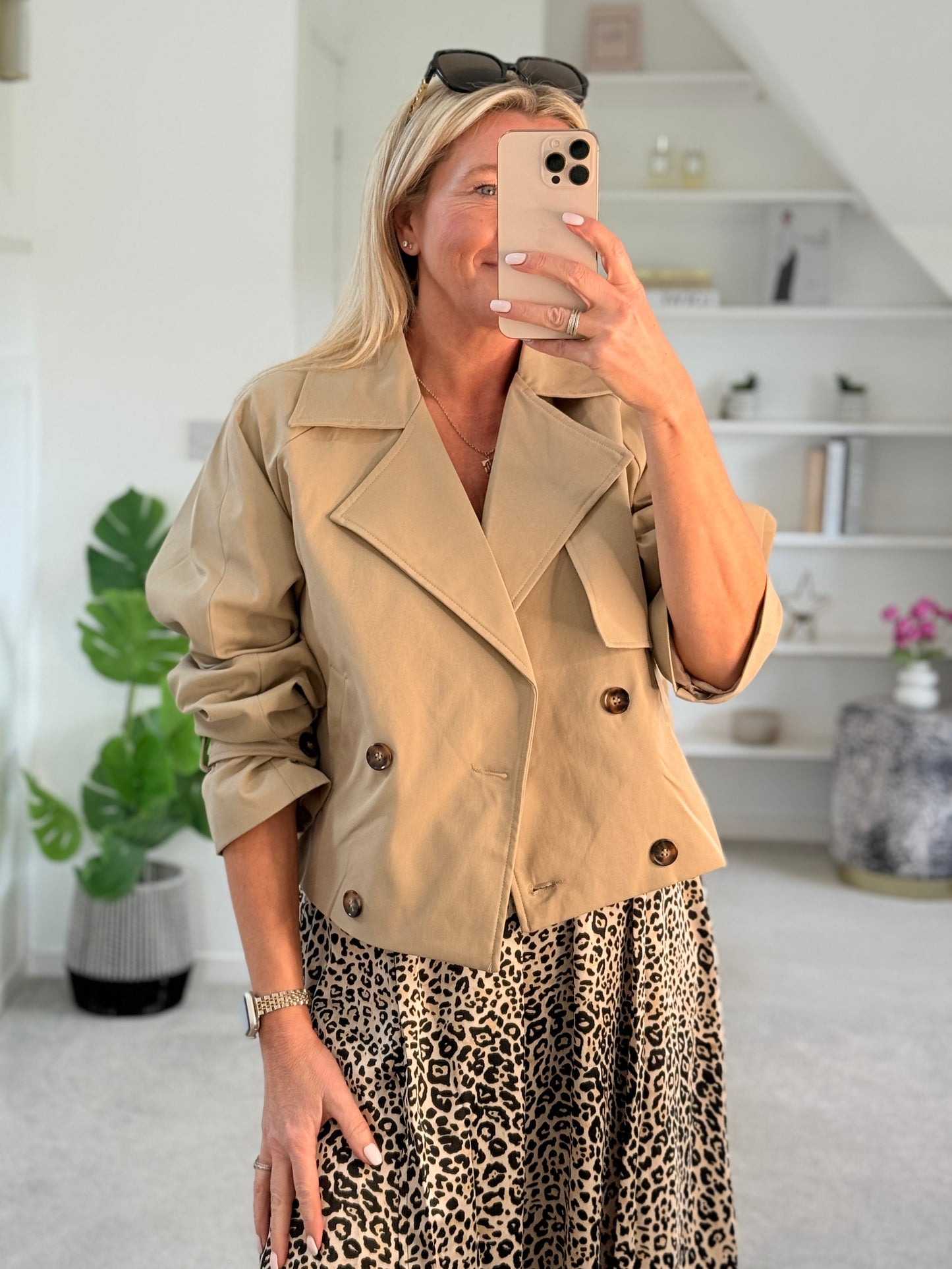 Stone Trench Style Jacket