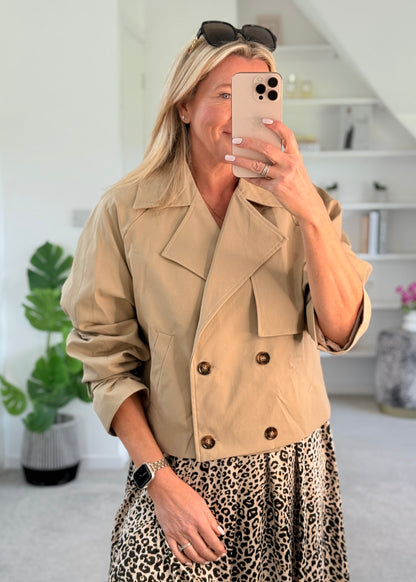 Stone Trench Style Jacket