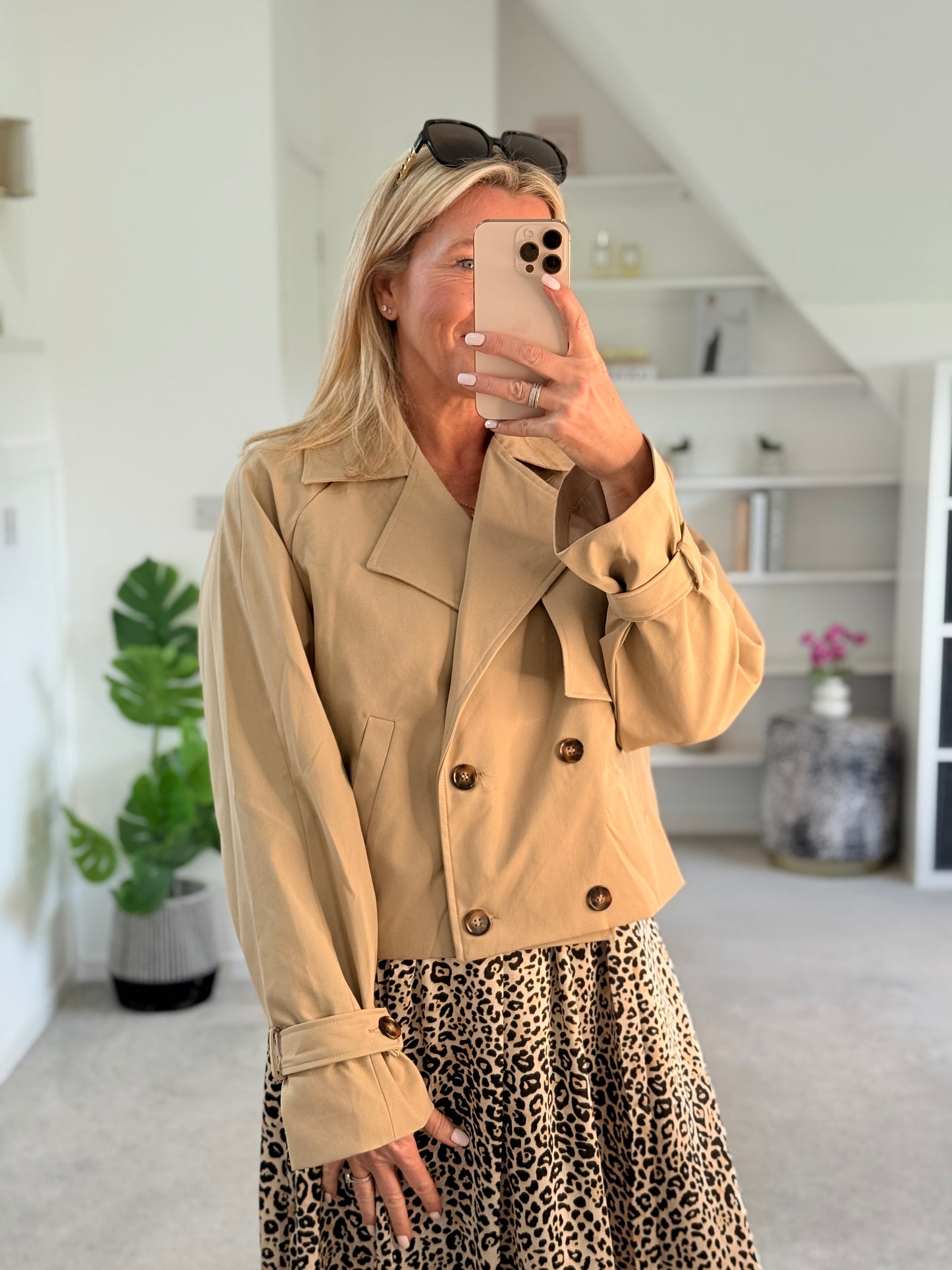 Stone Trench Style Jacket