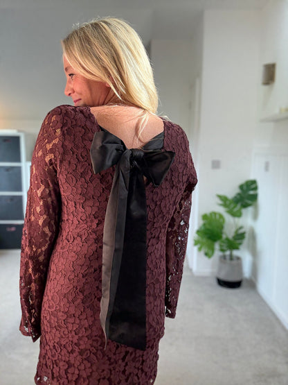 Uma Lace Bow Back Dress