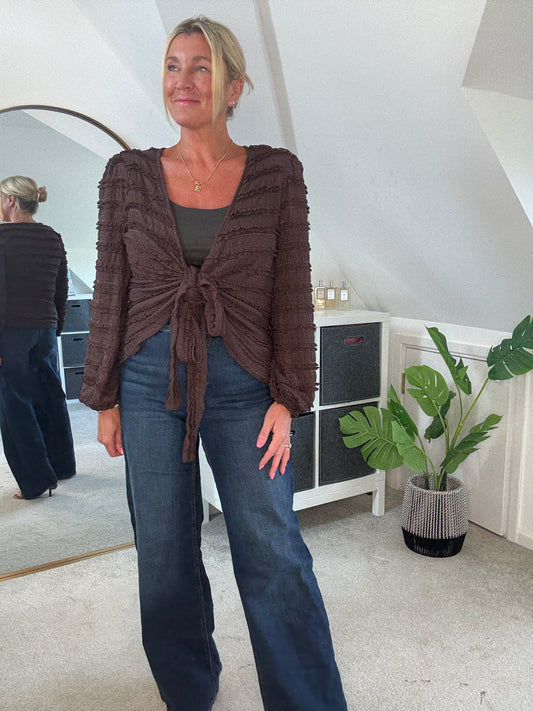 Pretty Ruffle Wrap Top