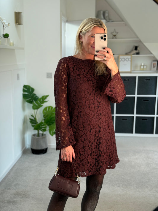 Uma Lace Bow Back Dress