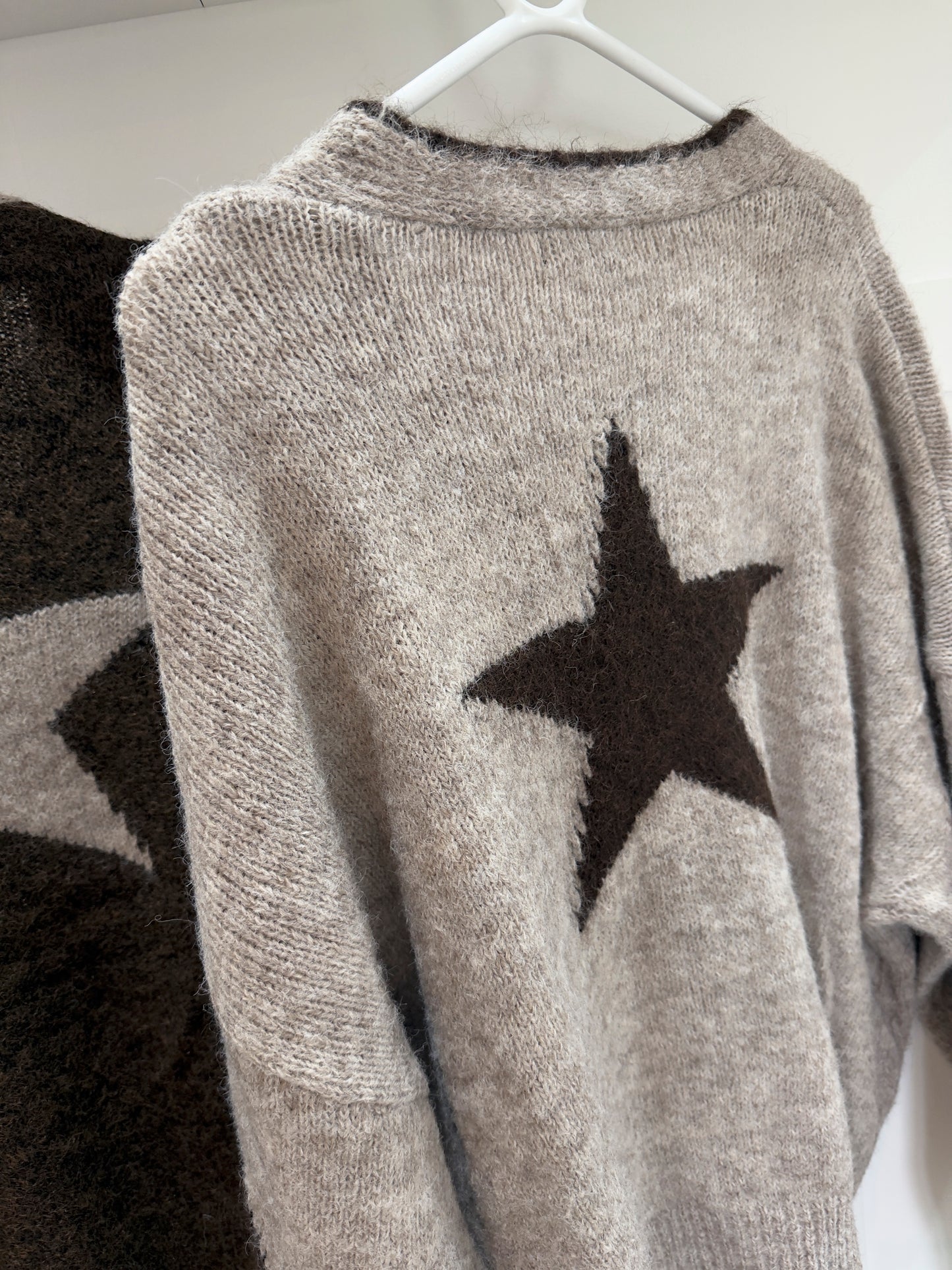 Mocha/Chocolate Star Cardigan
