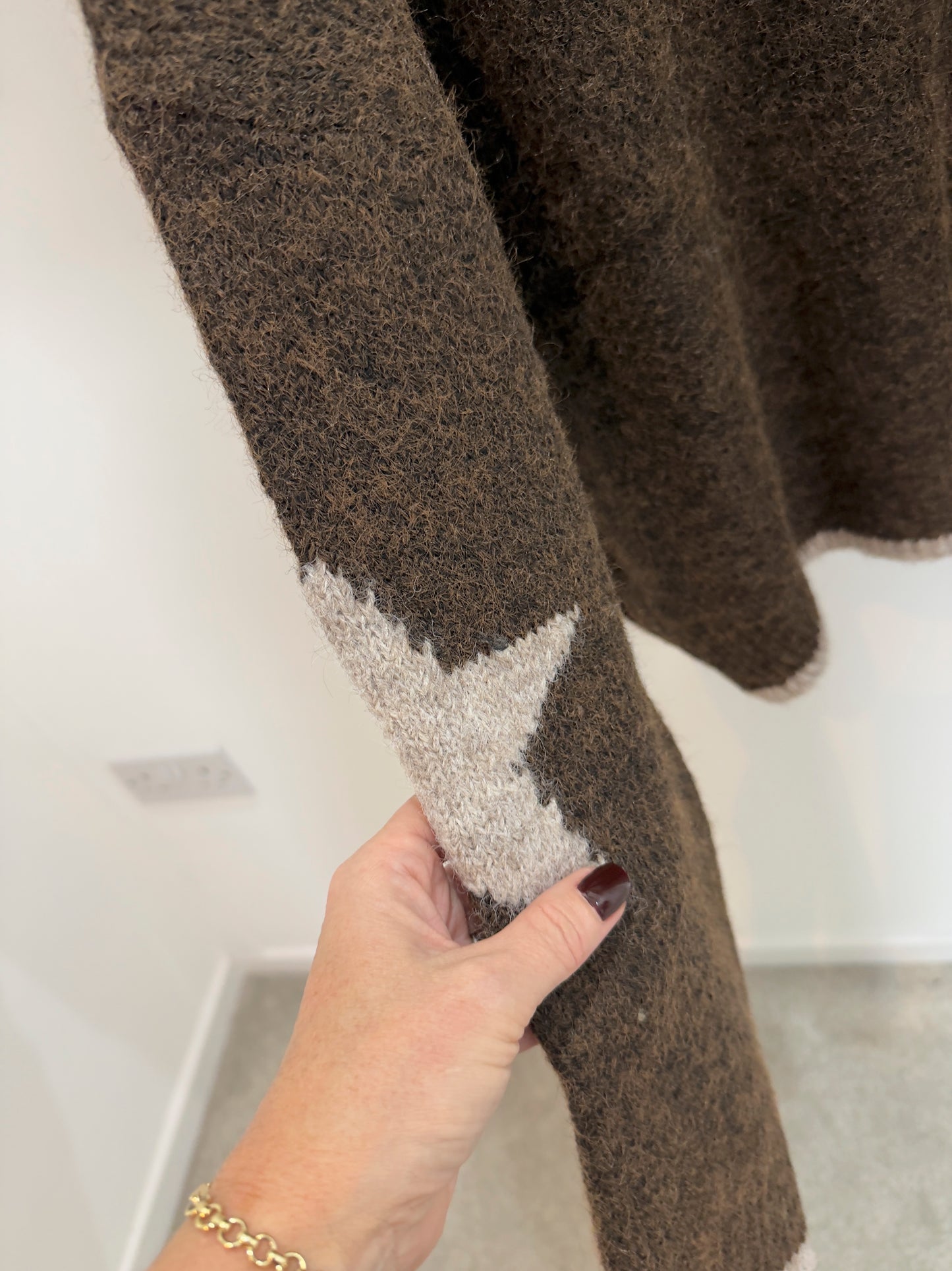 Chocolate/Mocha Star Cardigan