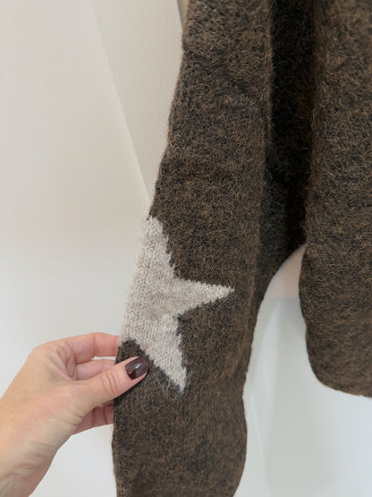 Mocha/Chocolate Star Cardigan