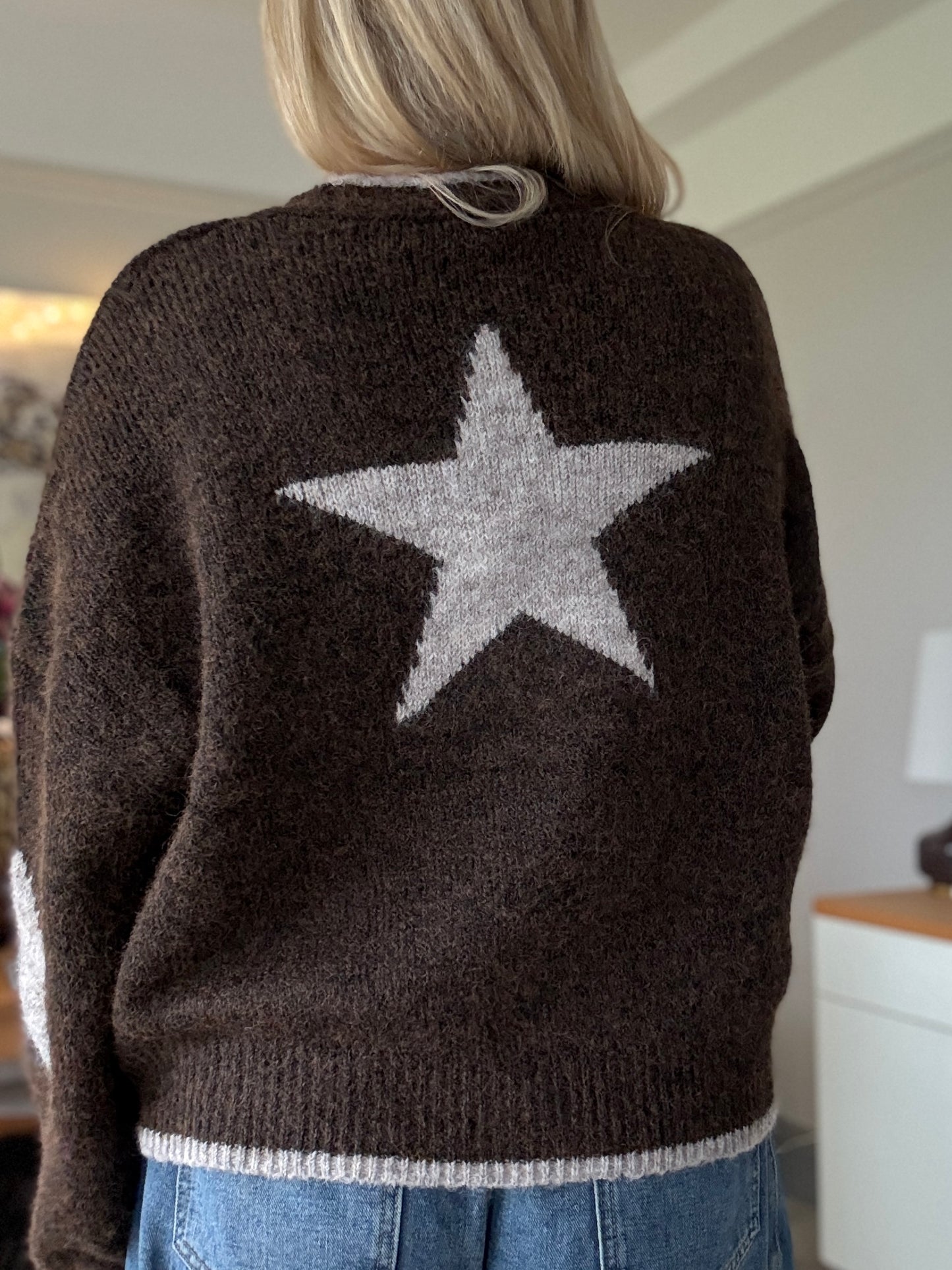 Chocolate/Mocha Star Cardigan