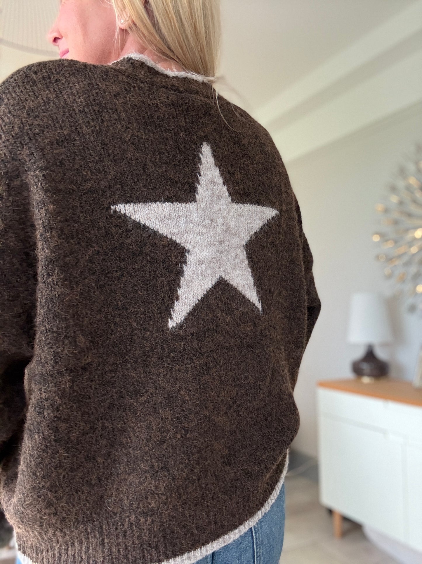 Chocolate/Mocha Star Cardigan
