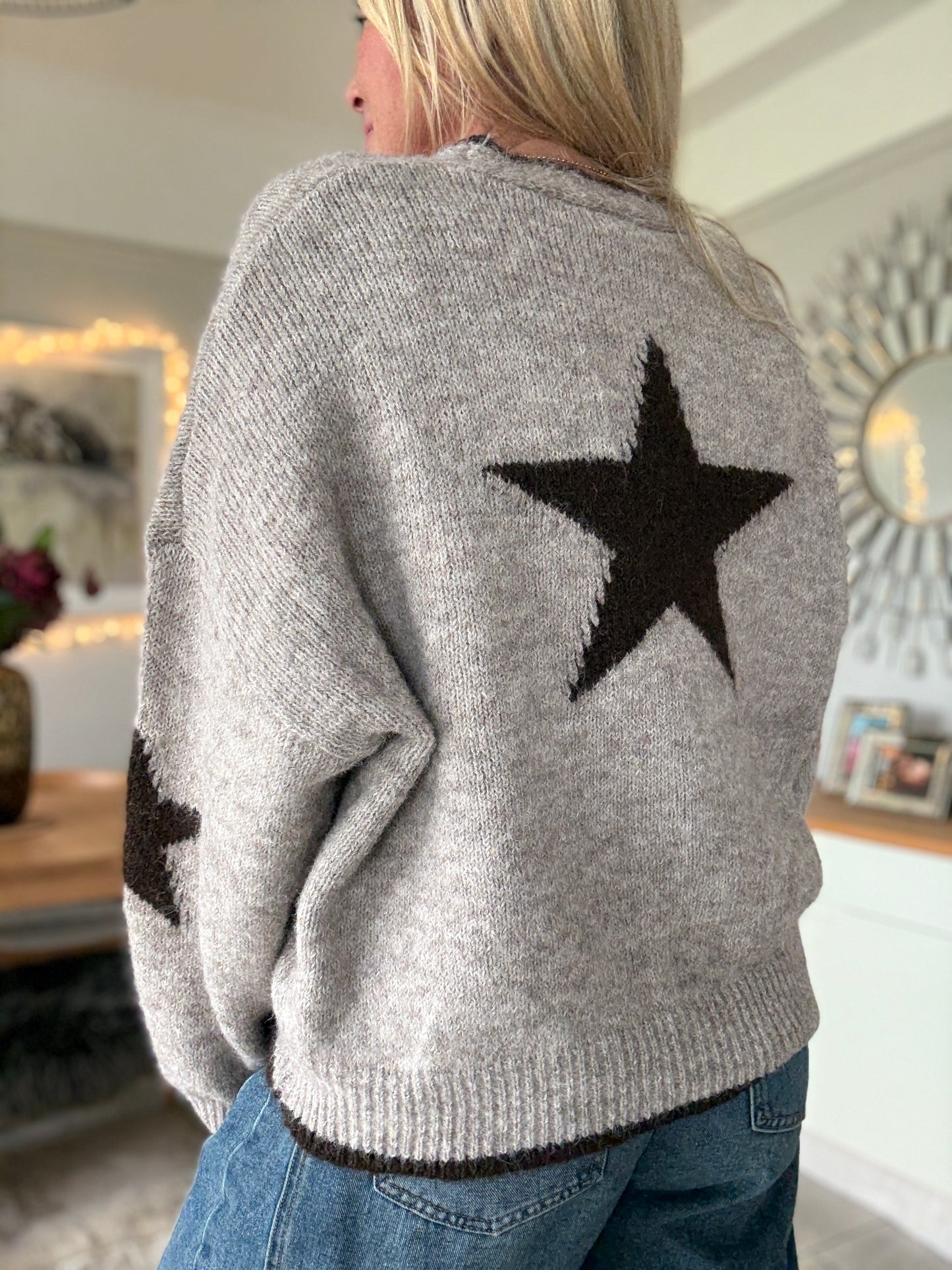 Chocolate/Mocha Star Cardigan
