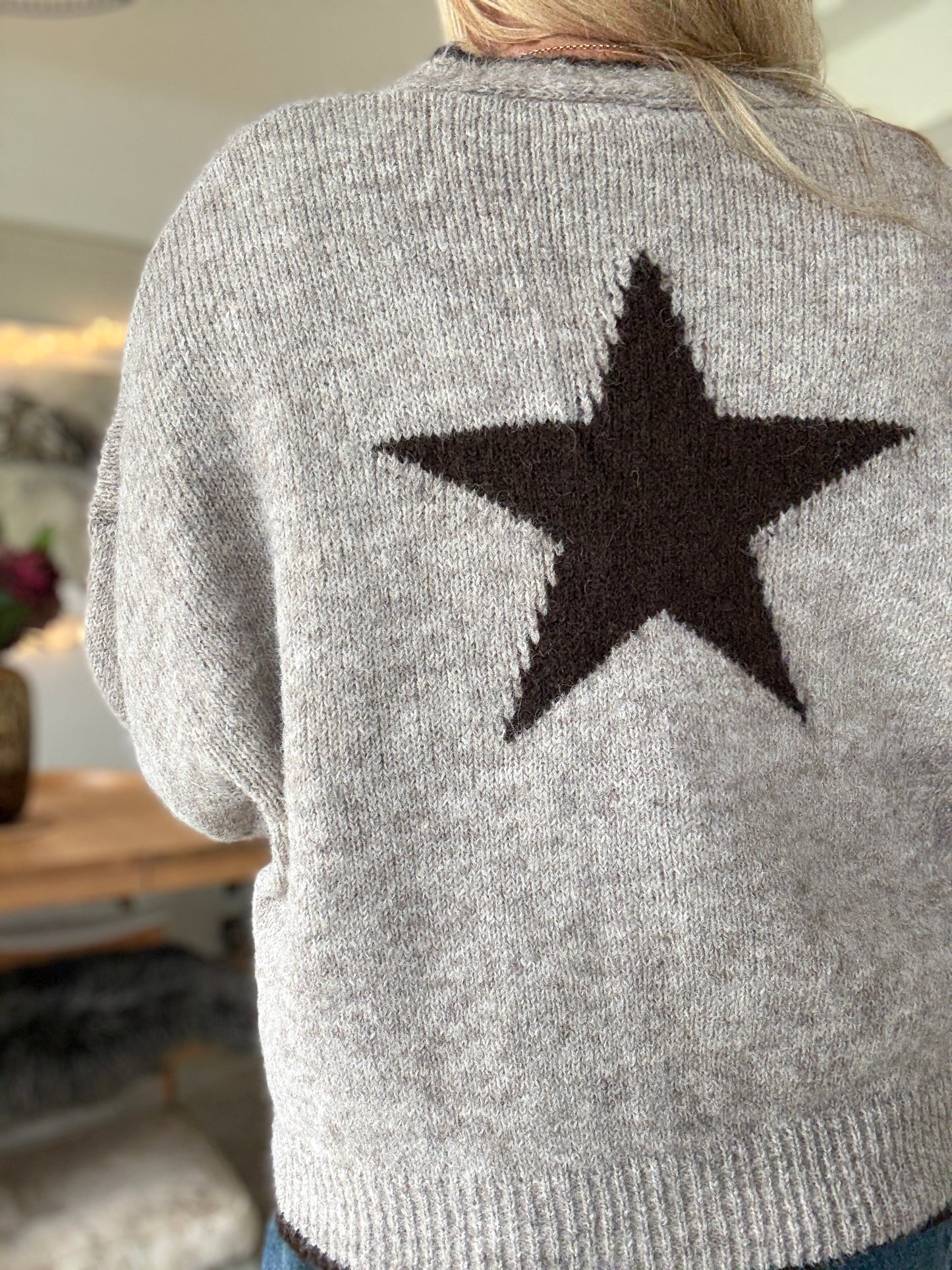 Chocolate/Mocha Star Cardigan