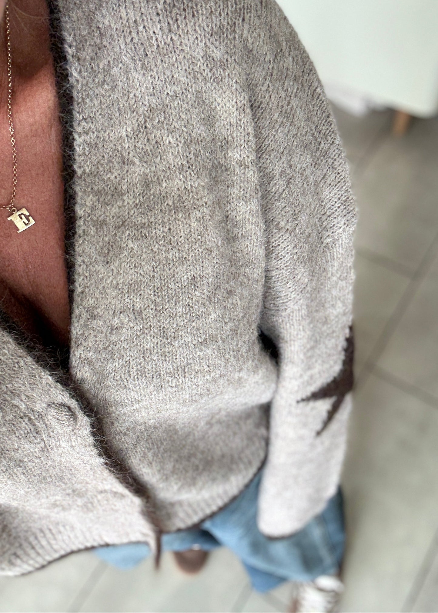 Mocha/Chocolate Star Cardigan