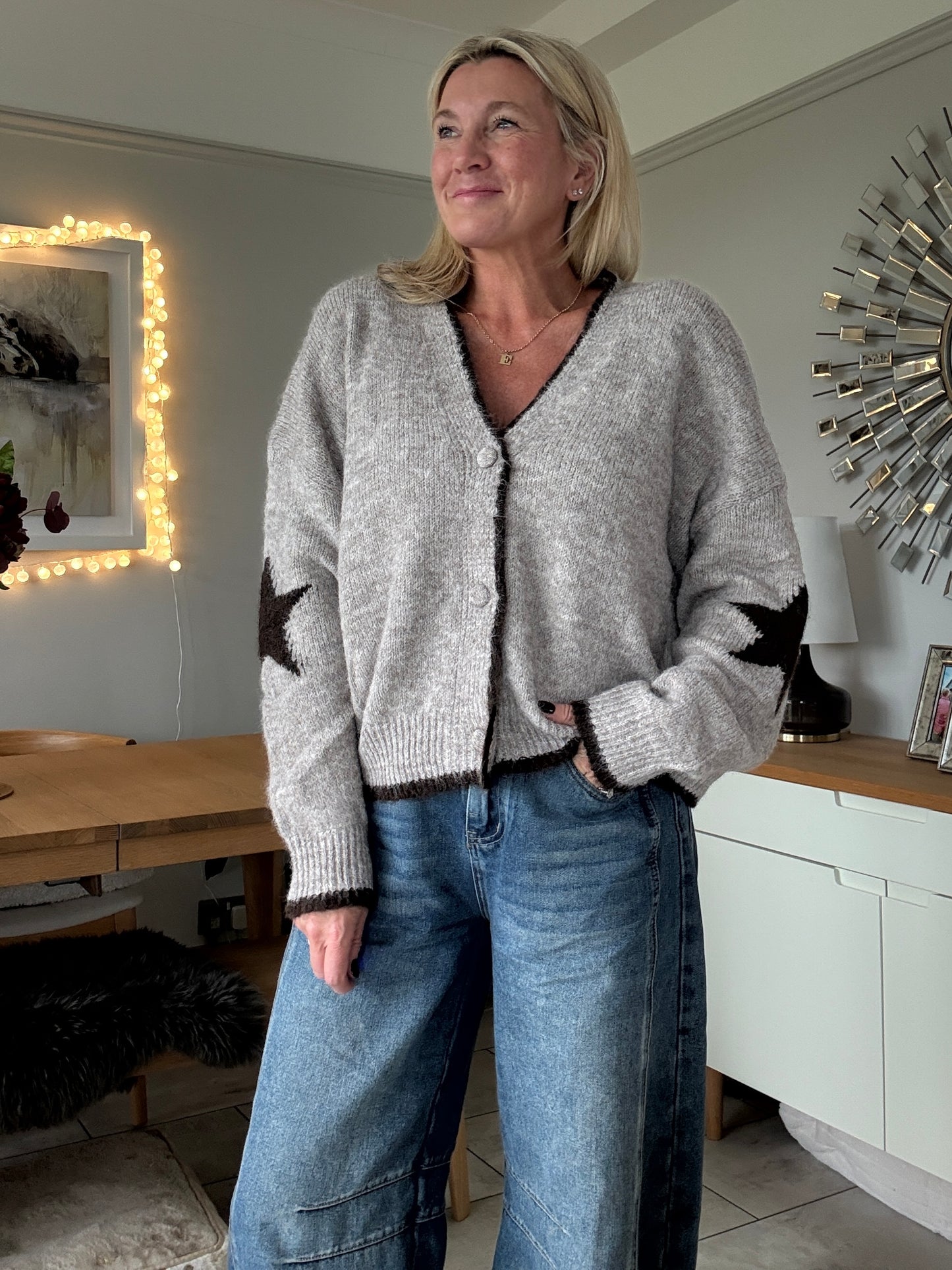 Mocha/Chocolate Star Cardigan