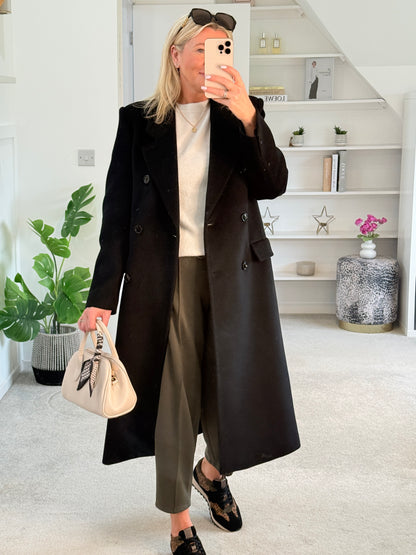 Khaki Cropped Carrot Leg Jogger