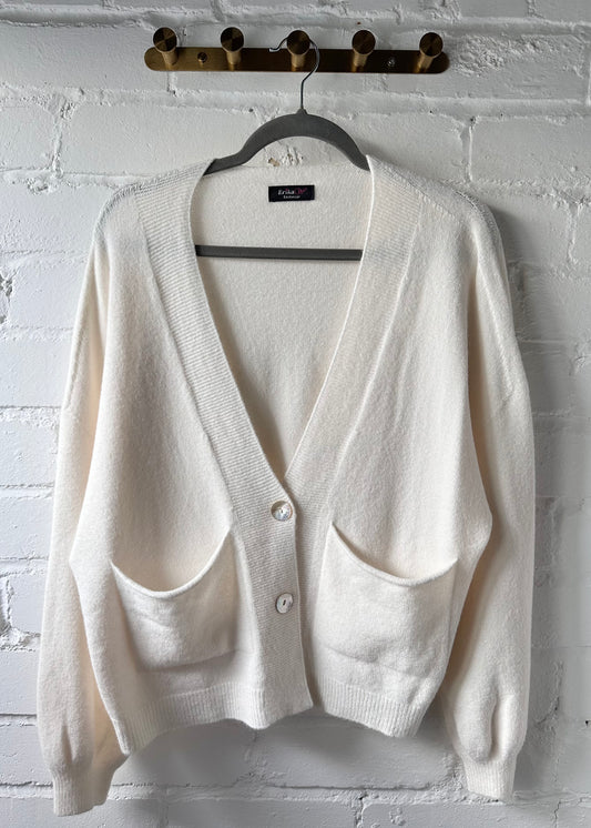 Cream 2 Button Cardigan