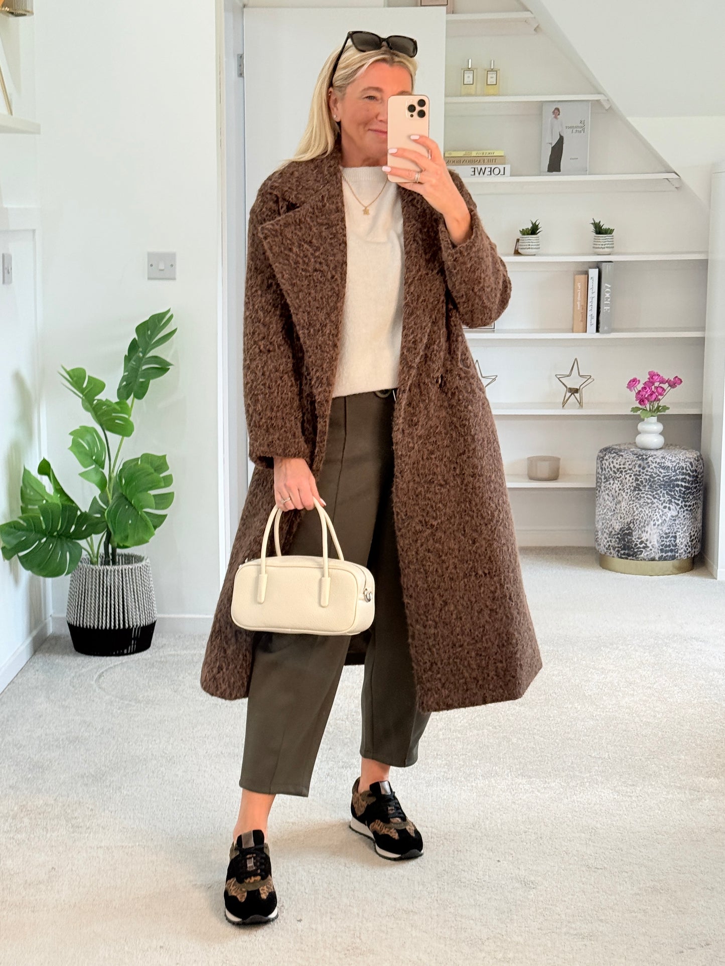 Khaki Cropped Carrot Leg Jogger