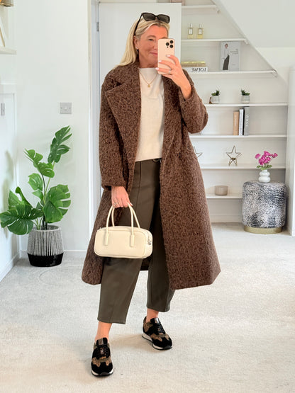 Khaki Cropped Carrot Leg Jogger