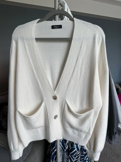 Cream 2 Button Cardigan