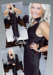 Charcoal Grey Satin Slip Dress