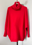 Red Roll Neck Long Jumper