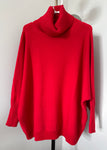 Red Roll Neck Long Jumper