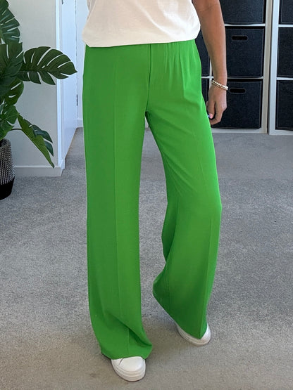 Cream/Mocha Double Stripe Wide Leg Trousers