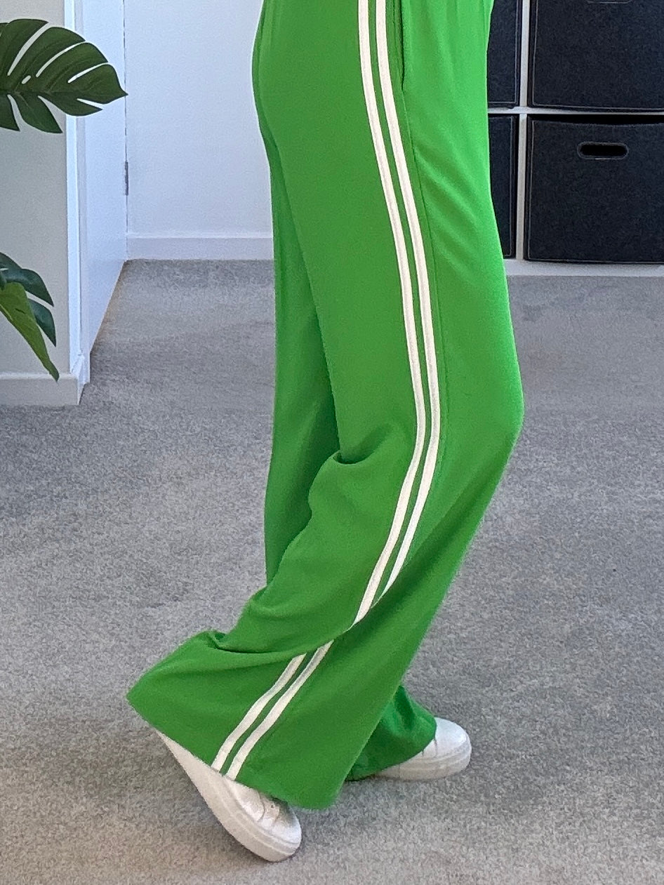 Bon Bon/White Double Stripe Wide Leg Trousers
