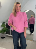 Pink High Neck Cosy Jumper