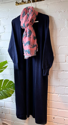 Navy Soft Long Cardigan