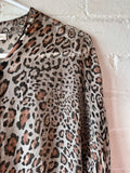 Leopard Print Silk Mix Blouse