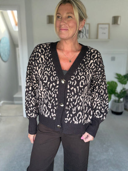Chocloate Leopard Cardigan