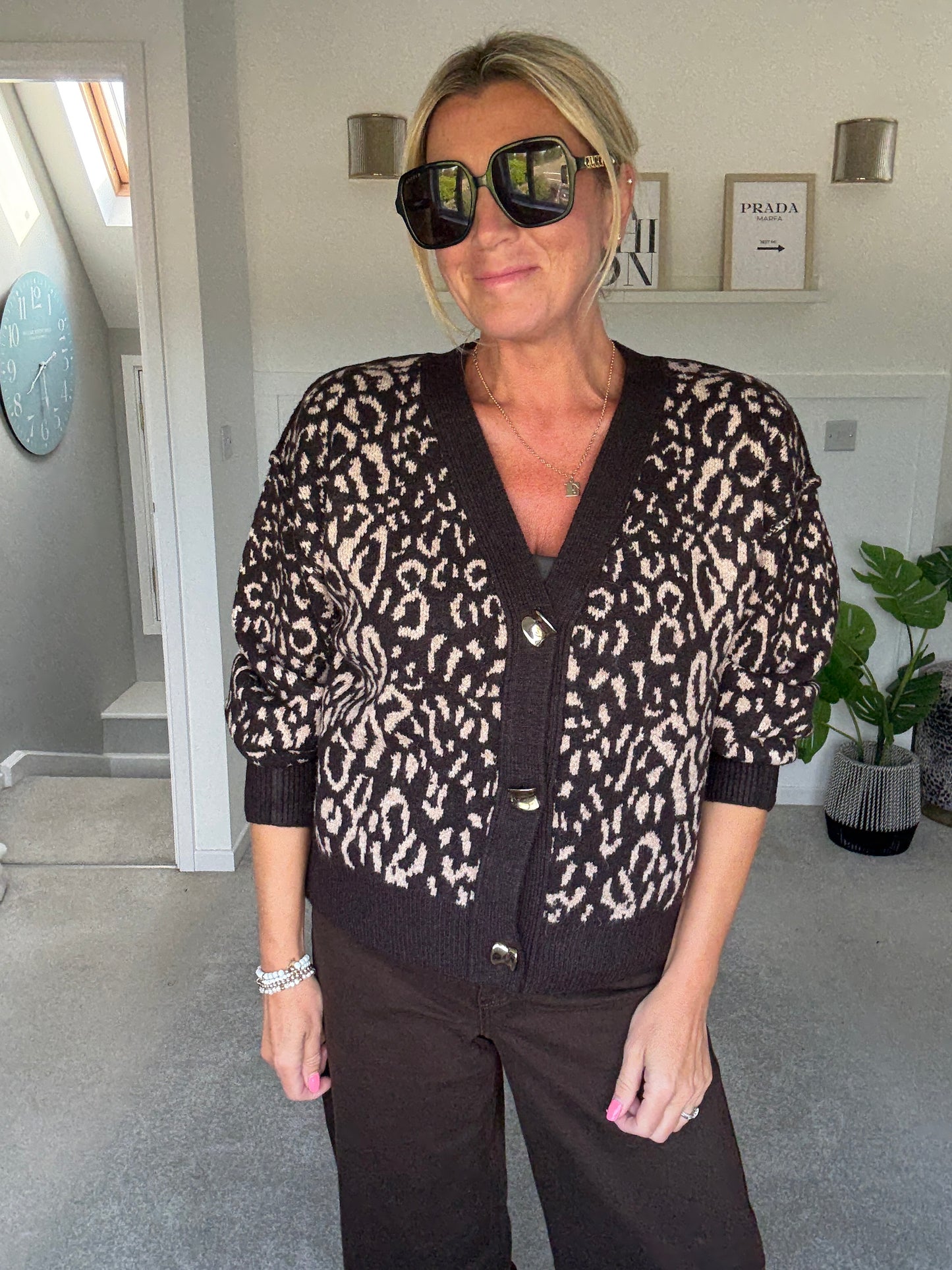 Chocloate Leopard Cardigan