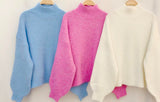 Pastel Pink High Neck Cosy Jumper