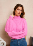 Pastel Pink High Neck Cosy Jumper