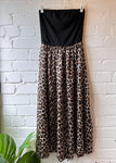 Leopard Bandeau Pocket Dress