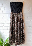 Leopard Bandeau Pocket Dress