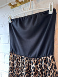 Leopard Bandeau Pocket Dress