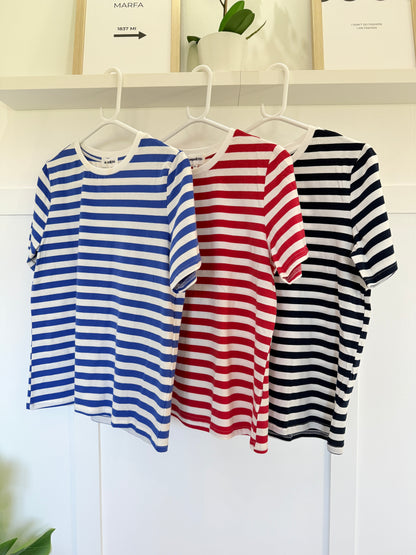 Red/White Stripe Breton T Shirt