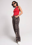 Anlie Leopard High Waist Jeans