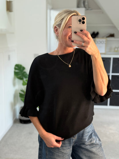 Frill Sleeve Batwing Jumper | Lots of colours