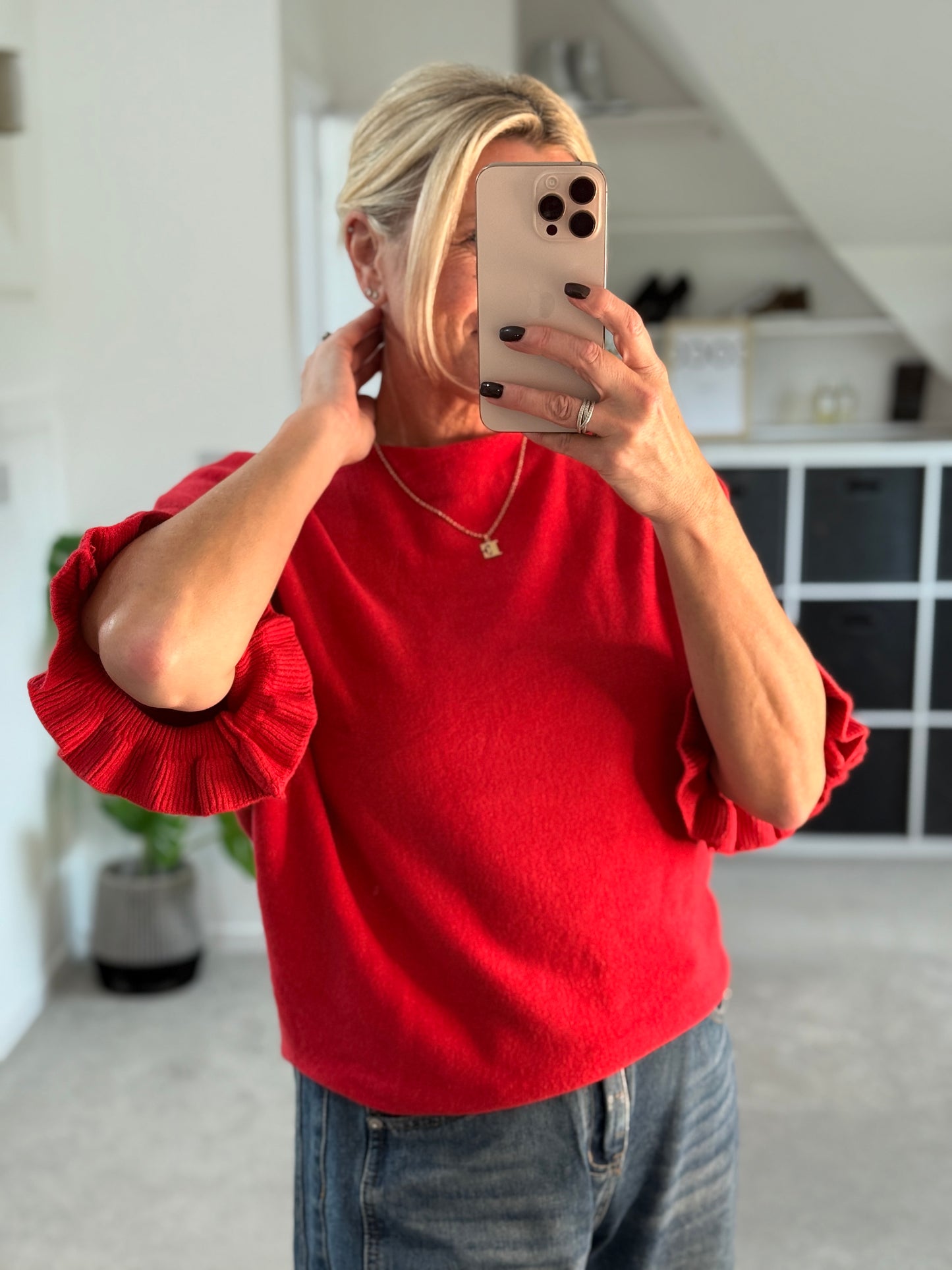 Frill Sleeve Batwing Jumper | Lots of colours