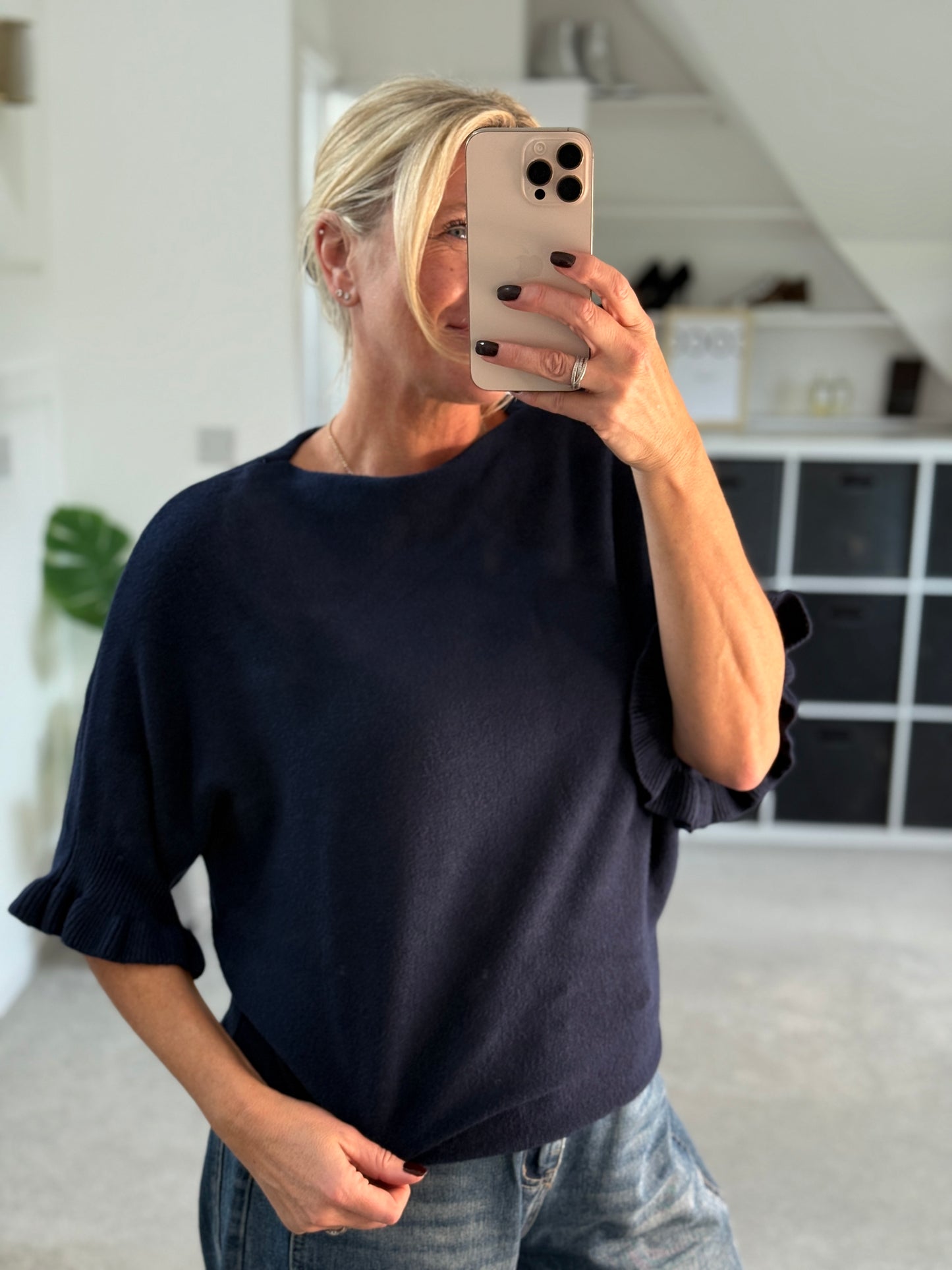 Frill Sleeve Batwing Jumper | Lots of colours
