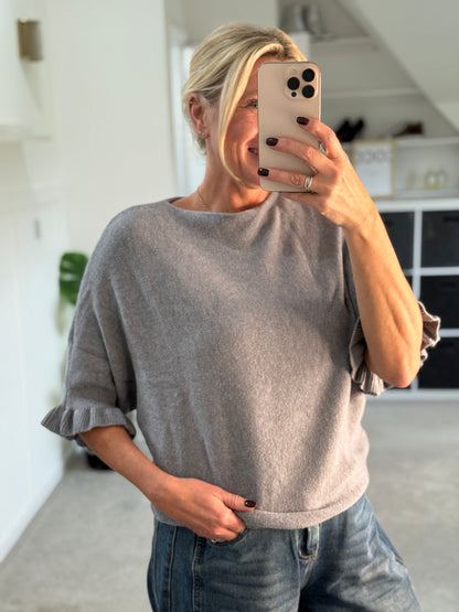 Frill Sleeve Batwing Jumper | Lots of colours