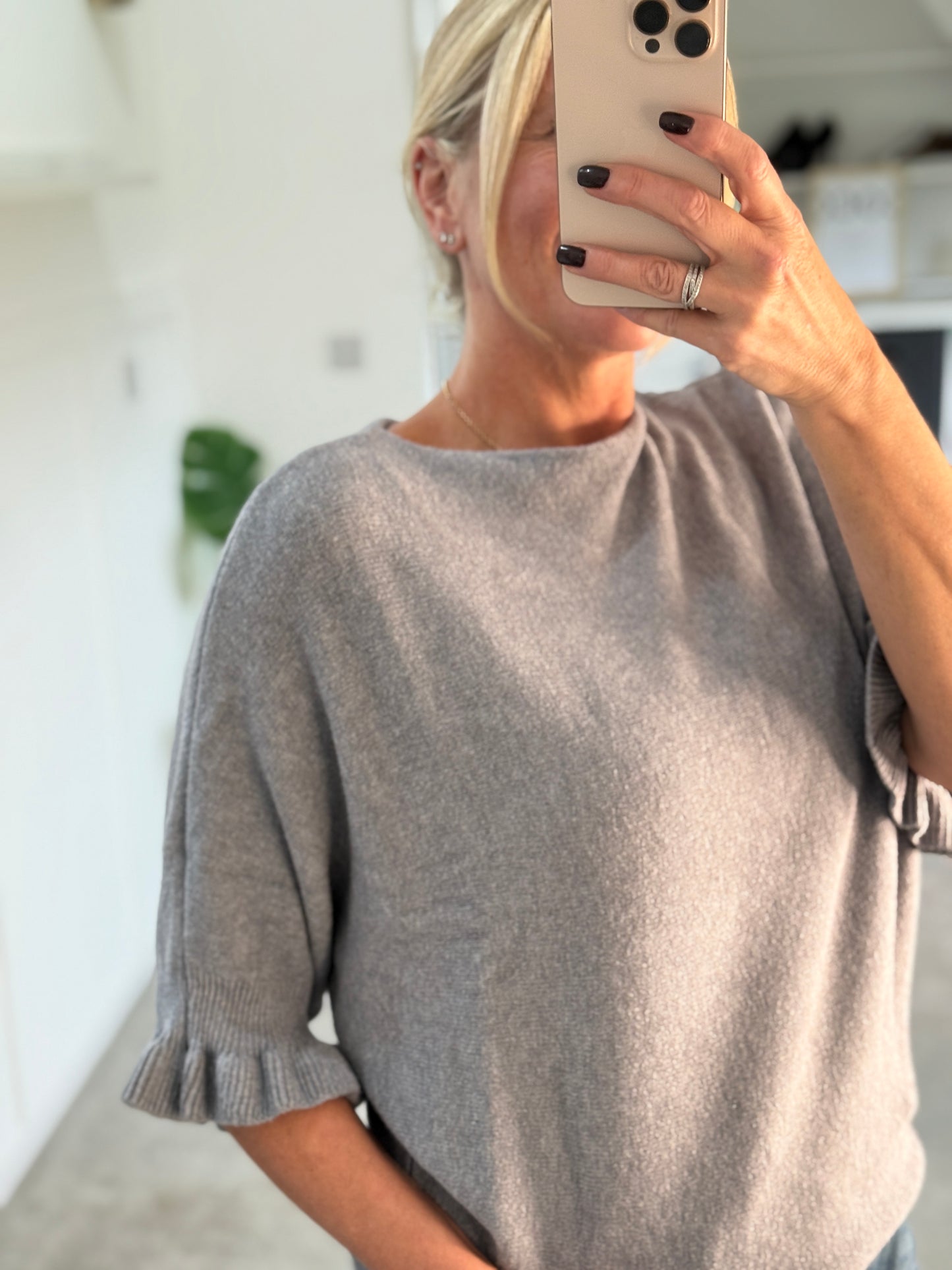 Frill Sleeve Batwing Jumper | Lots of colours