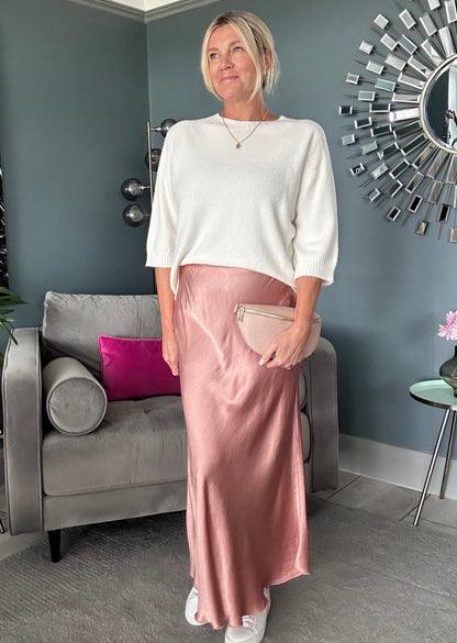 Pink Half Sleeve Jumper