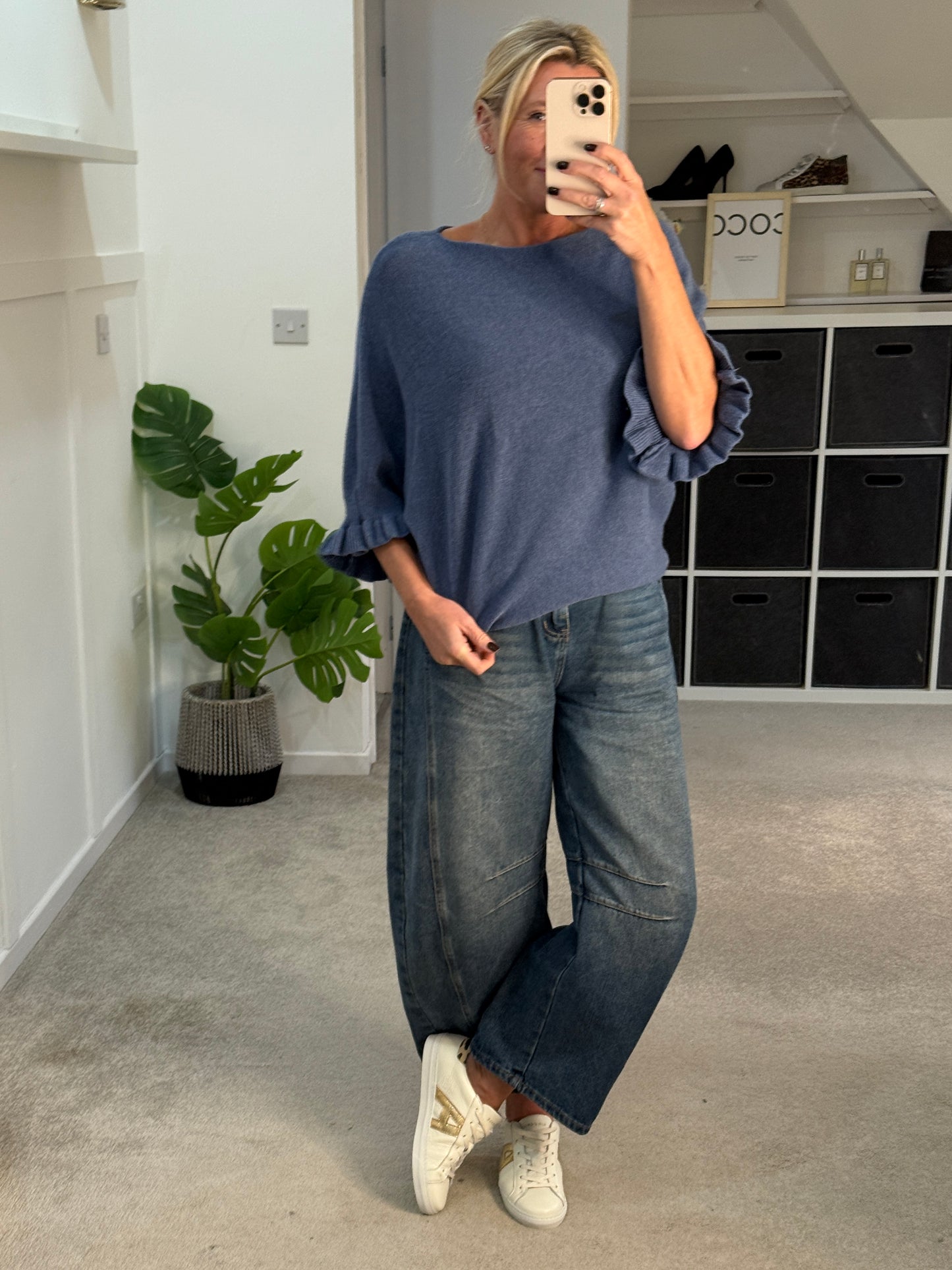 Frill Sleeve Batwing Jumper | Lots of colours