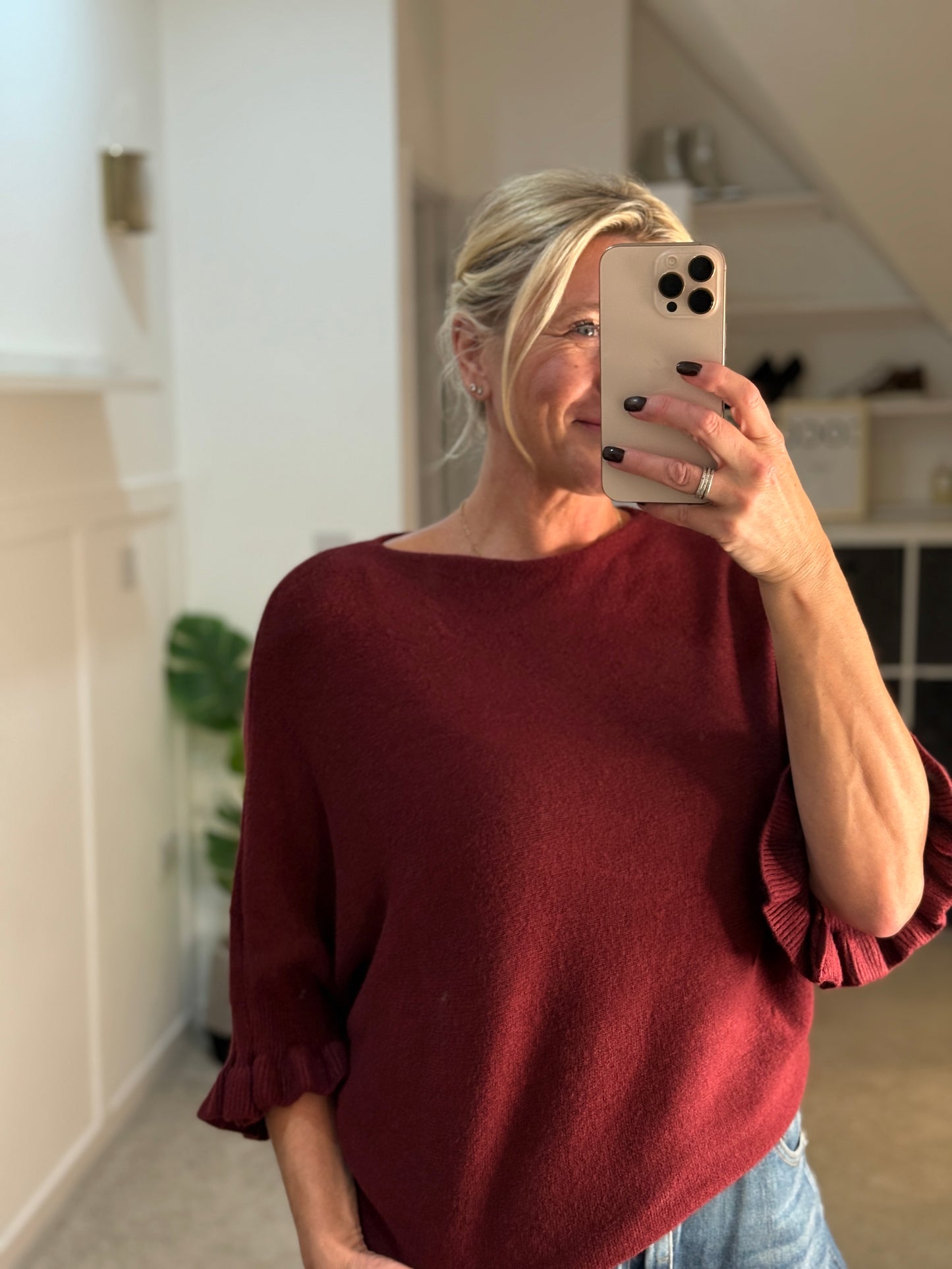 Frill Sleeve Batwing Jumper | Lots of colours