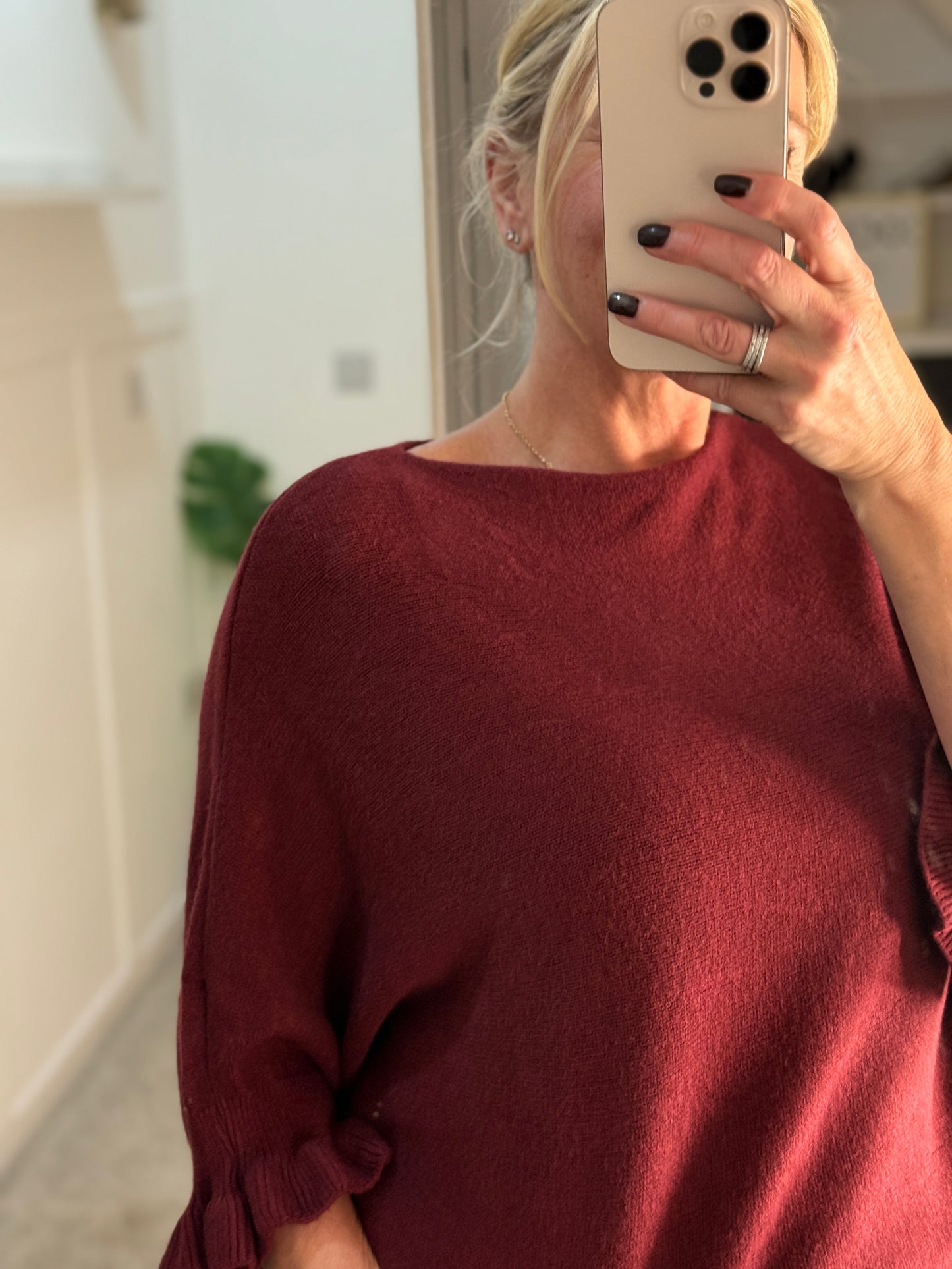 Frill Sleeve Batwing Jumper | Lots of colours